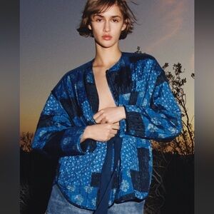 Zara Quilted Patchwork Jacket M